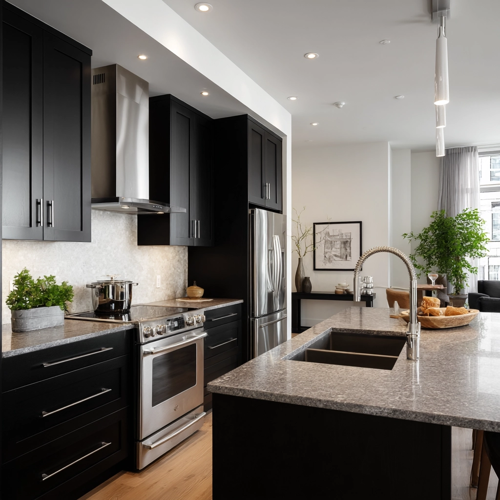 black kitchen cabinets 45