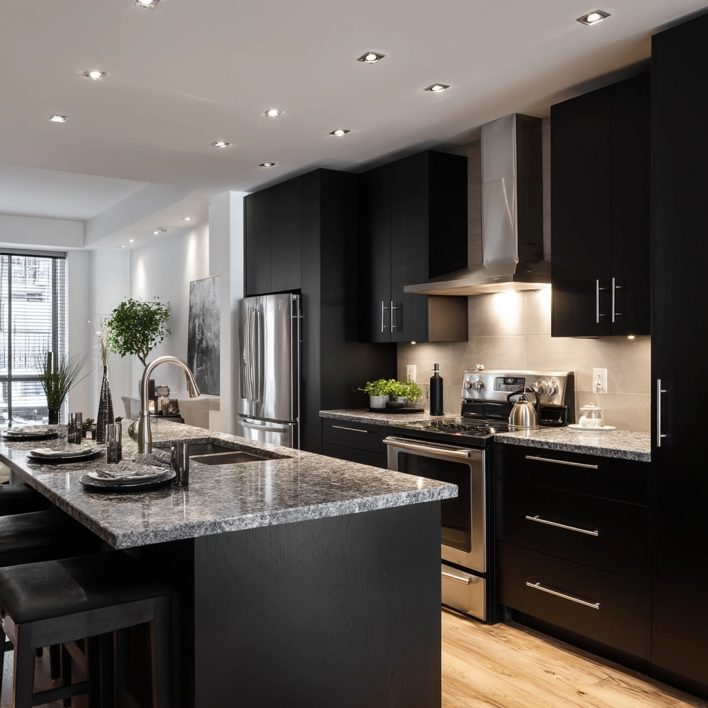 black kitchen cabinets 46