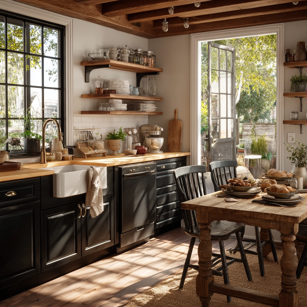 black kitchen cabinets 50