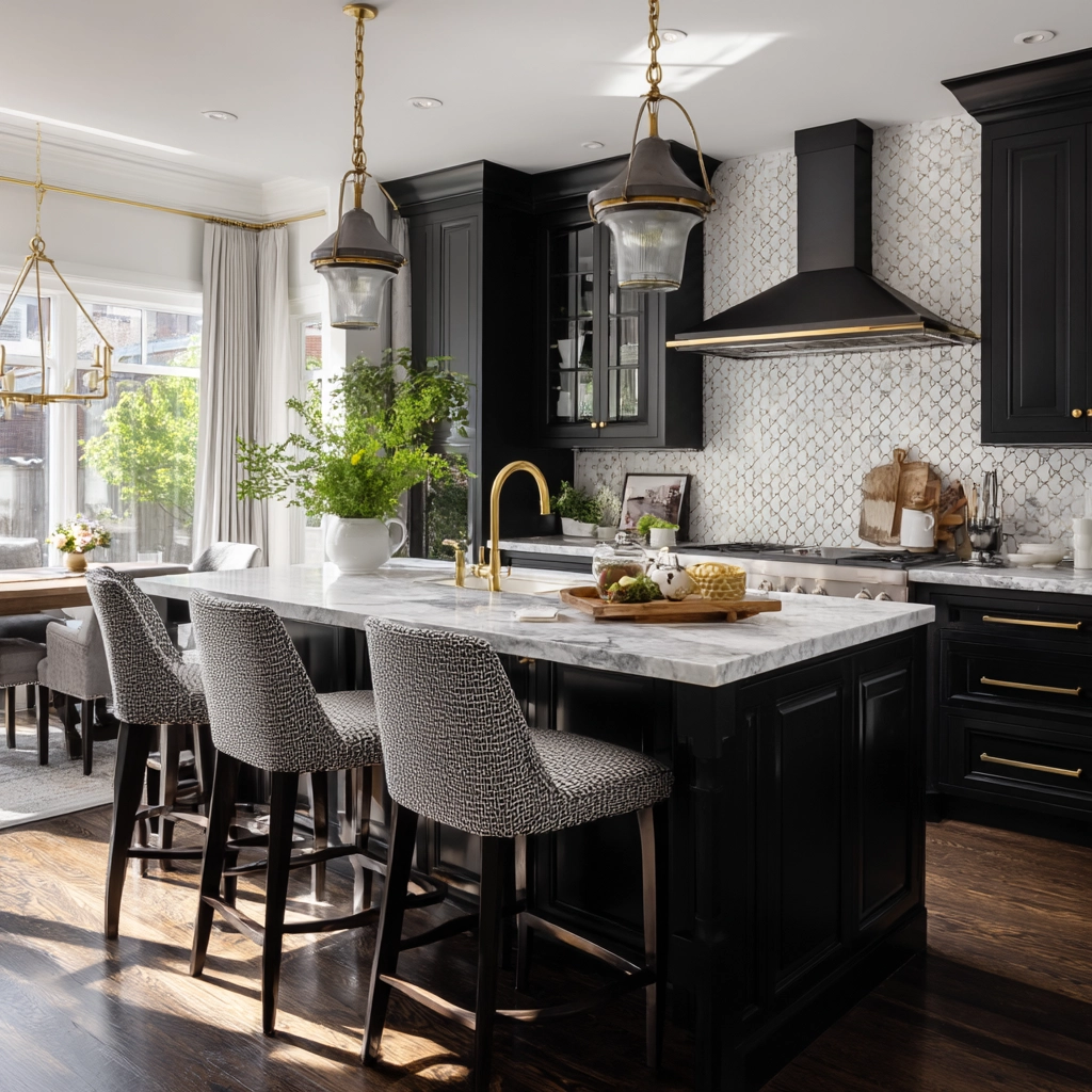 black kitchen cabinets 60