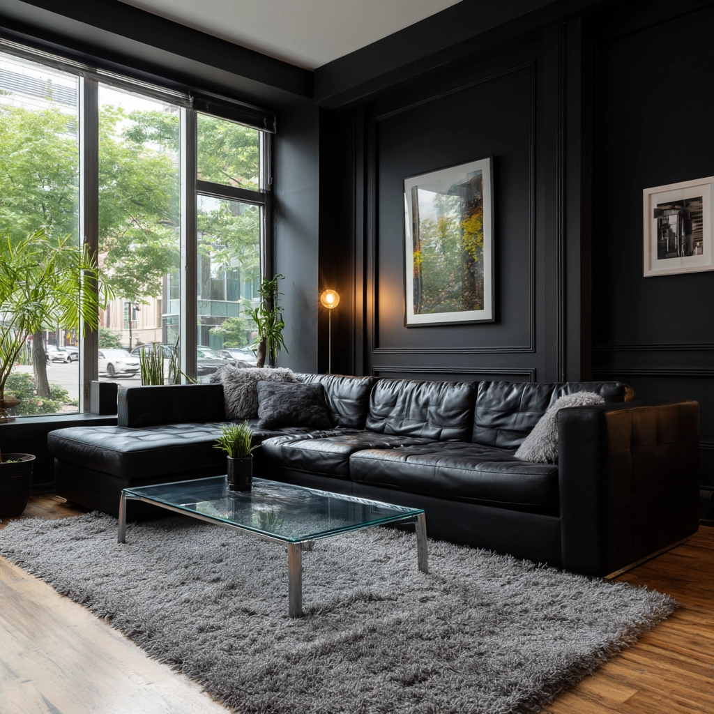 black living room decor 2