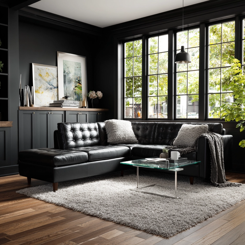 black living room decor 3