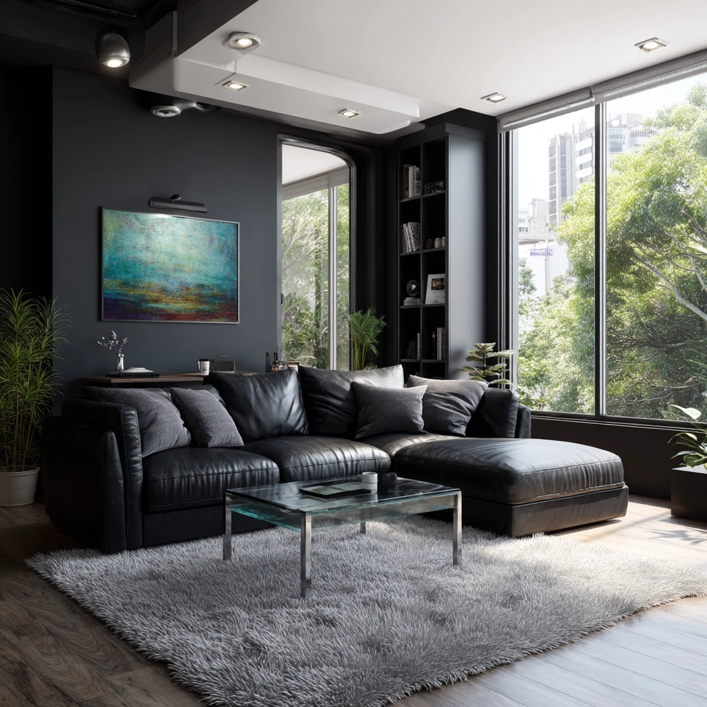 black living room decor 4