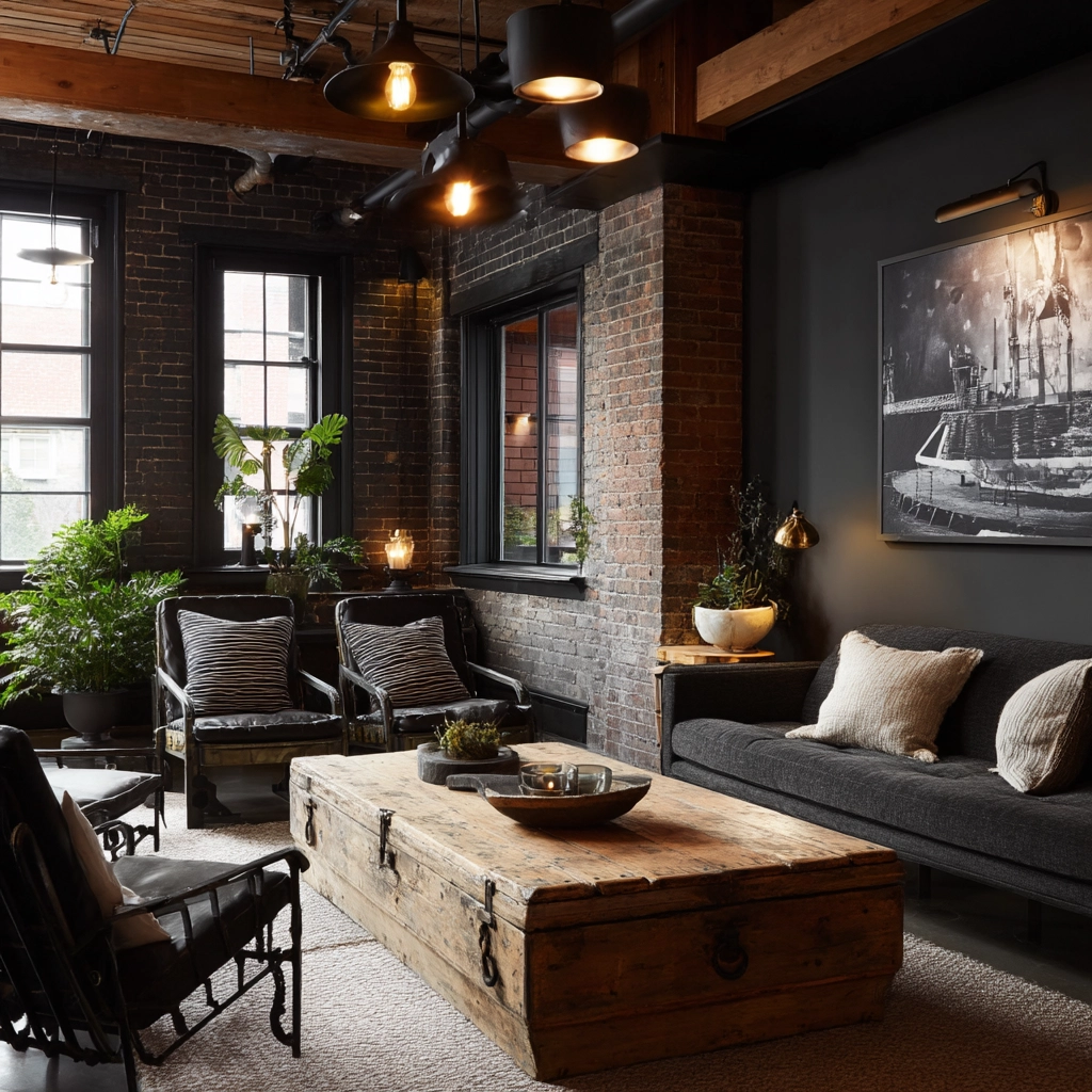 black living room decor 7