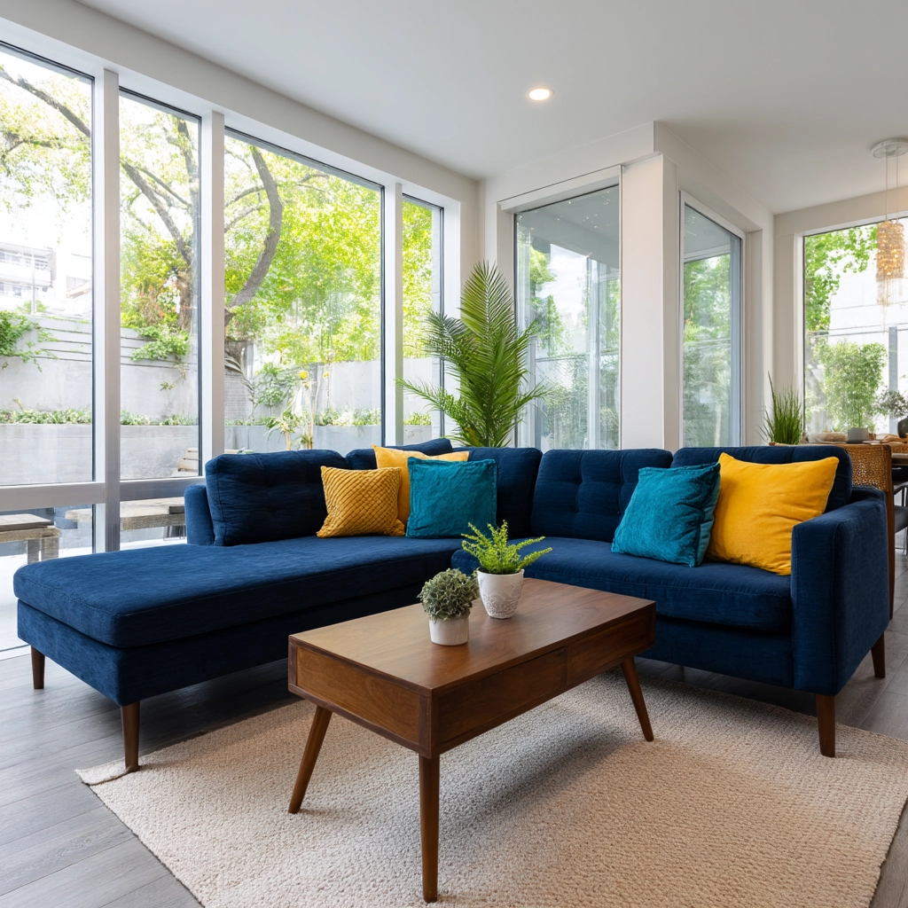 blue couch living room 1