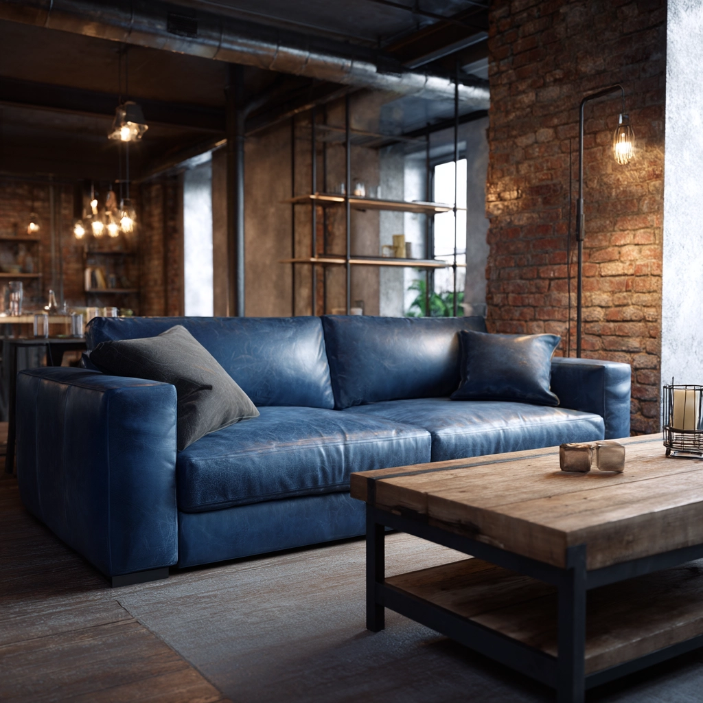 blue couch living room 10