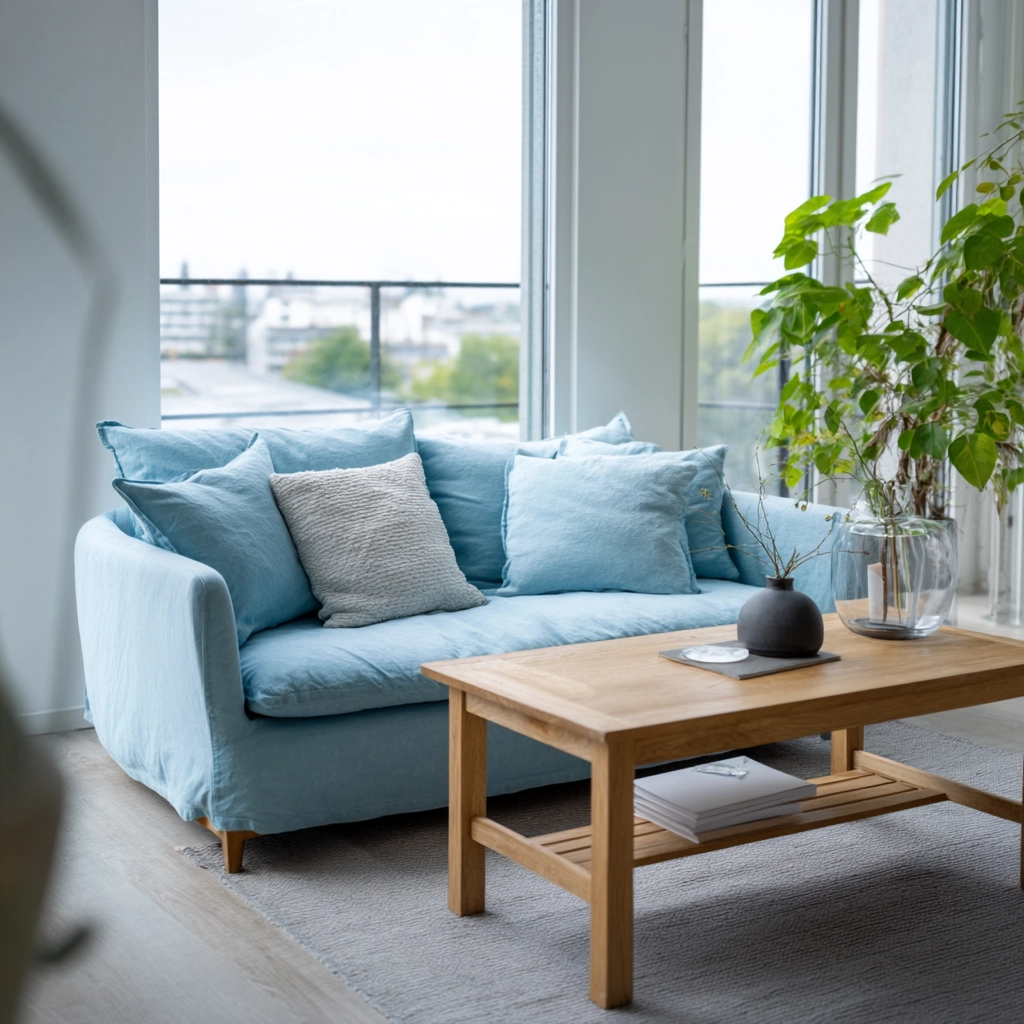 blue couch living room 13