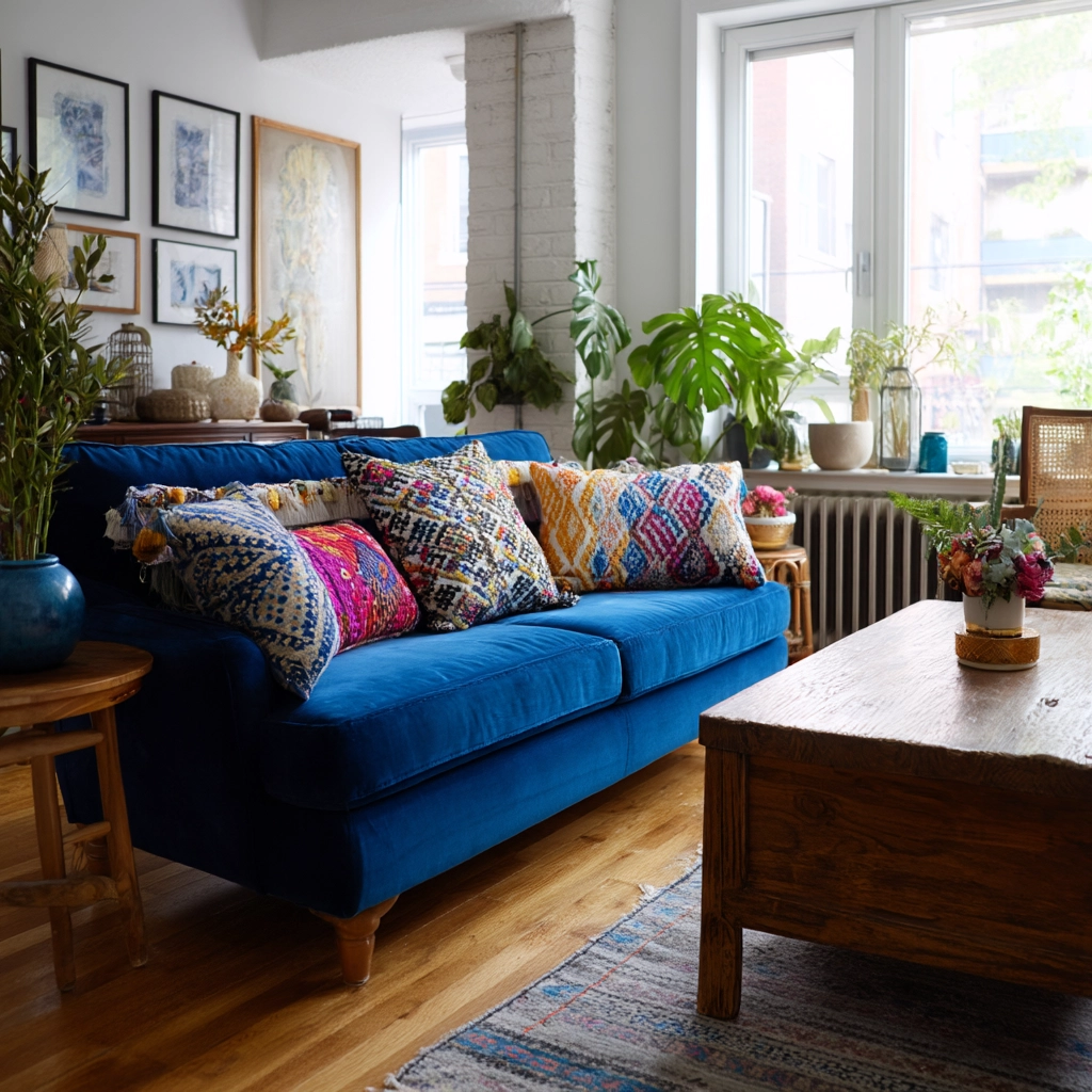 blue couch living room 17