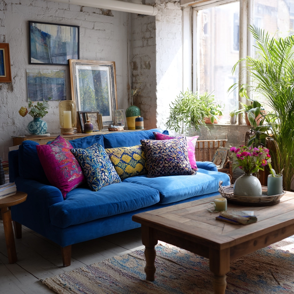 blue couch living room 18