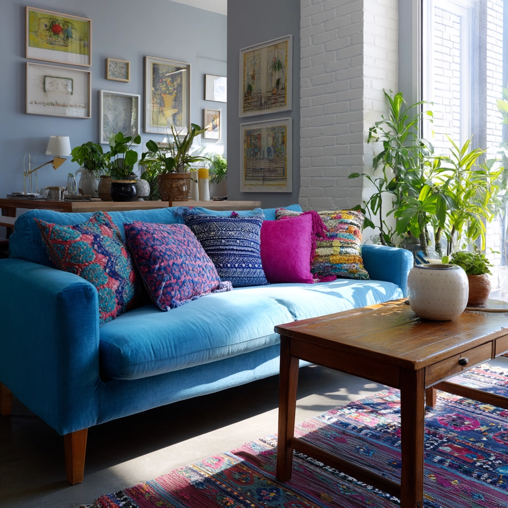 blue couch living room 20