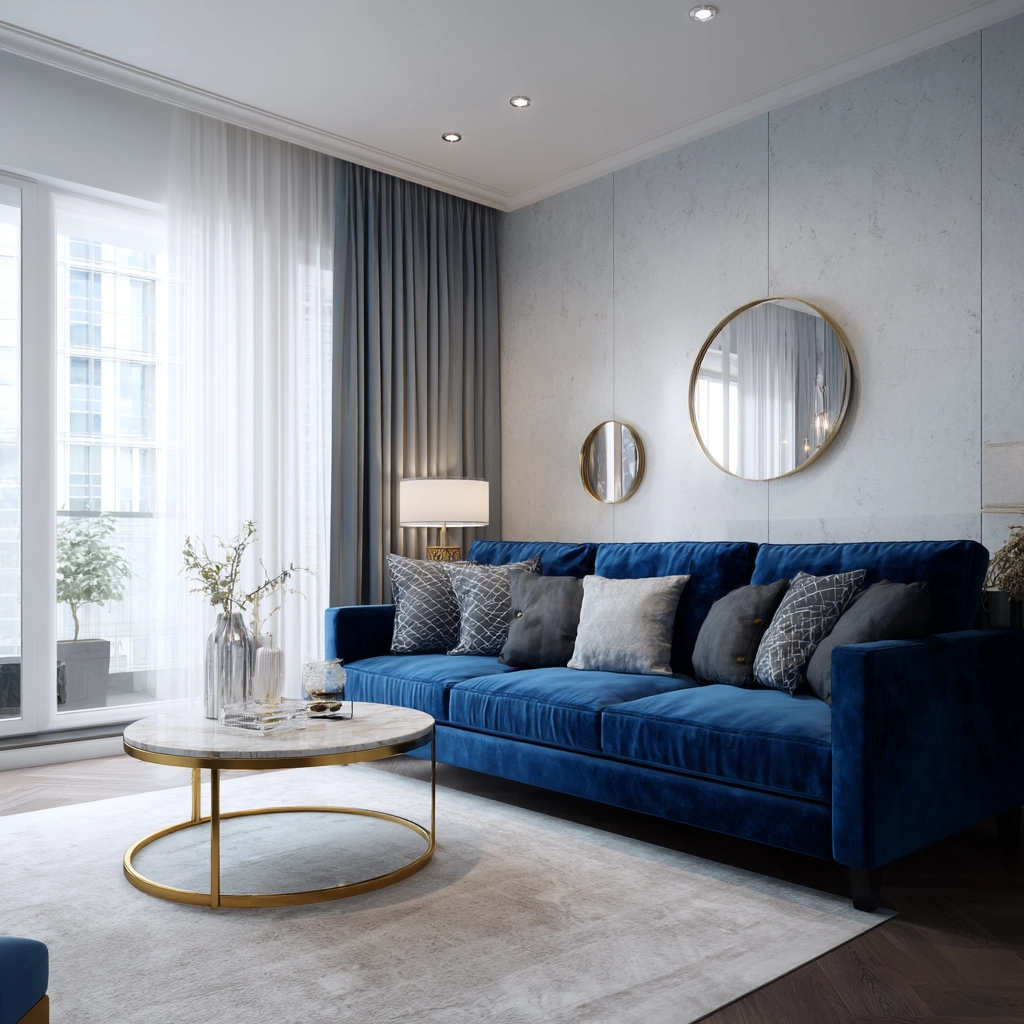 blue couch living room 22