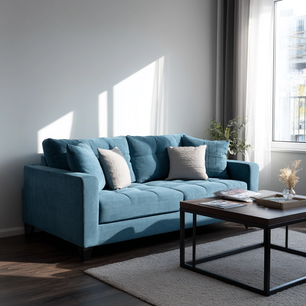 blue couch living room 30