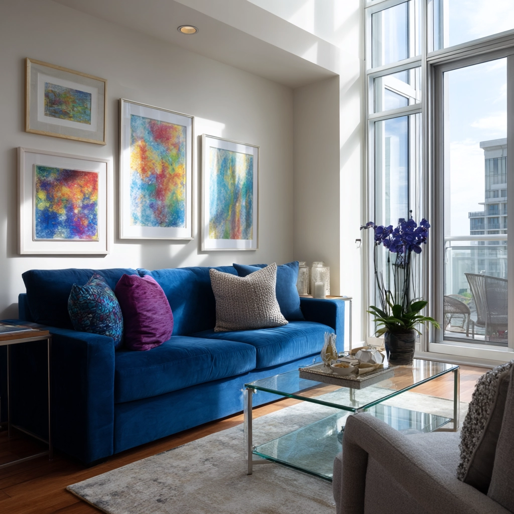 blue couch living room 37
