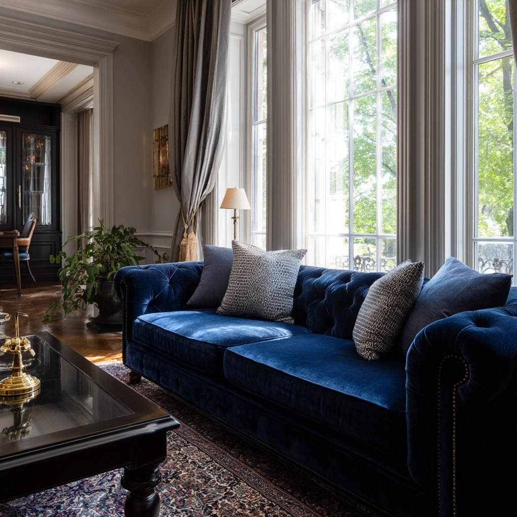 blue couch living room 41