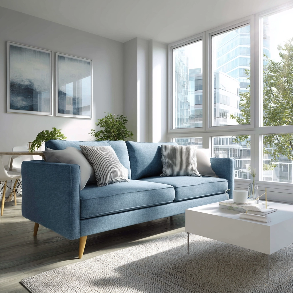 blue couch living room 50