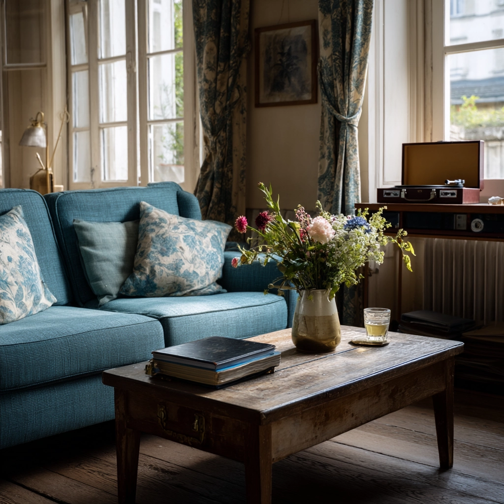 blue couch living room 59