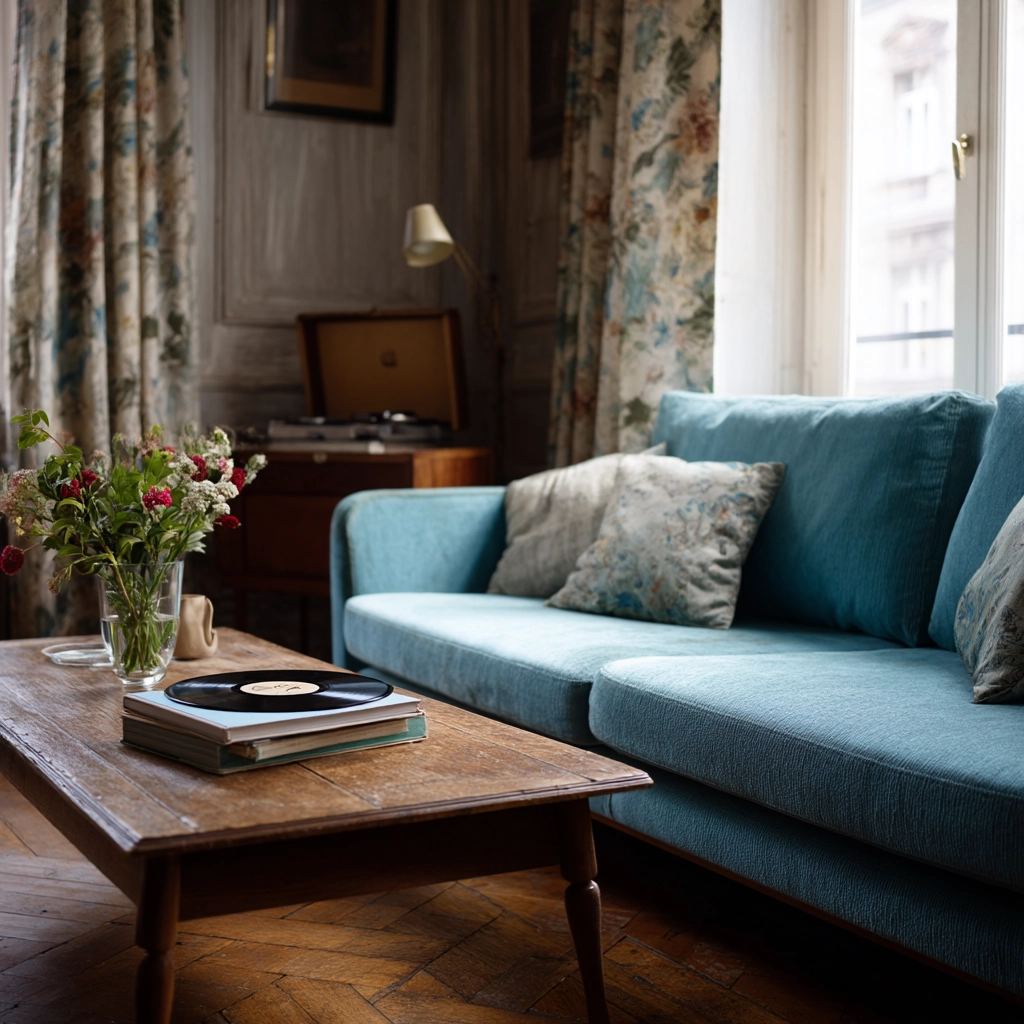 blue couch living room 60