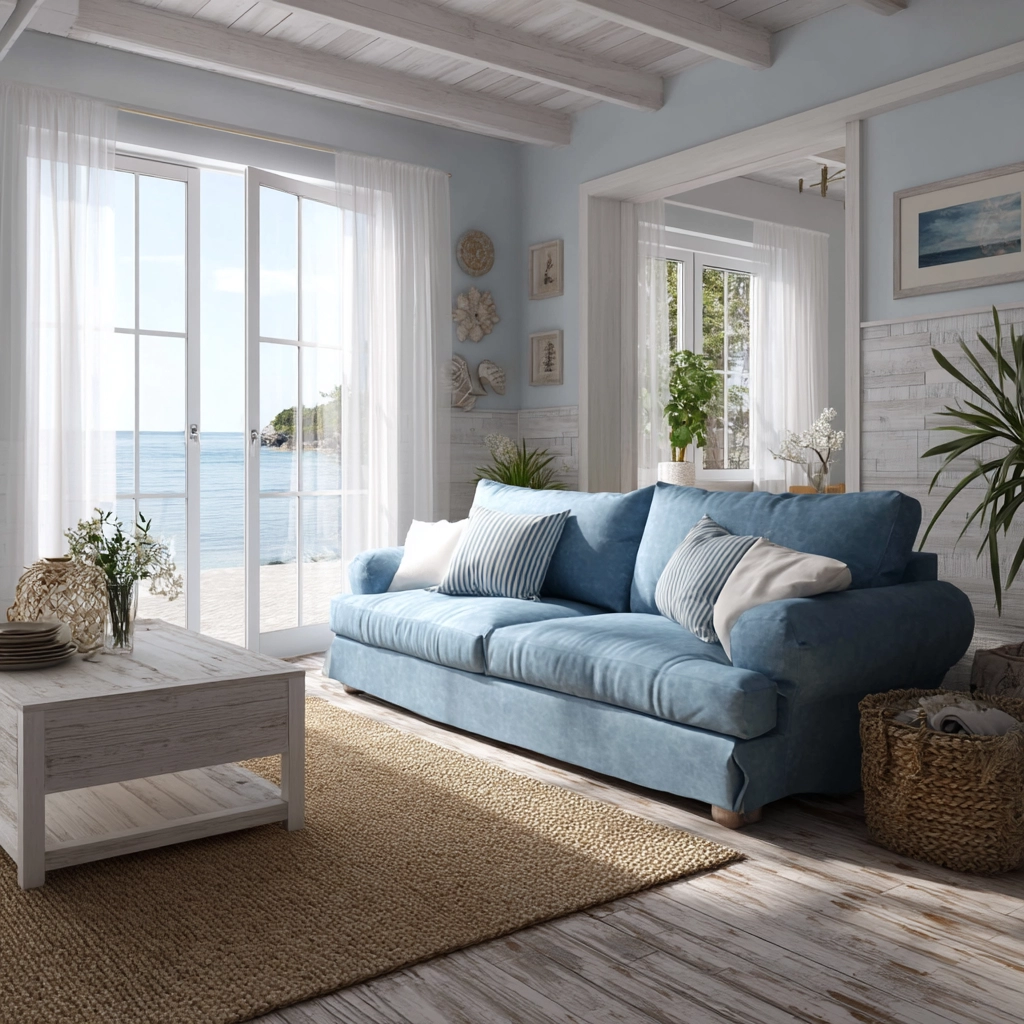 blue couch living room 8