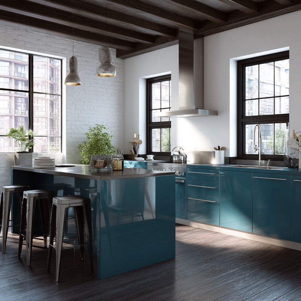 blue kitchen cabinets 14
