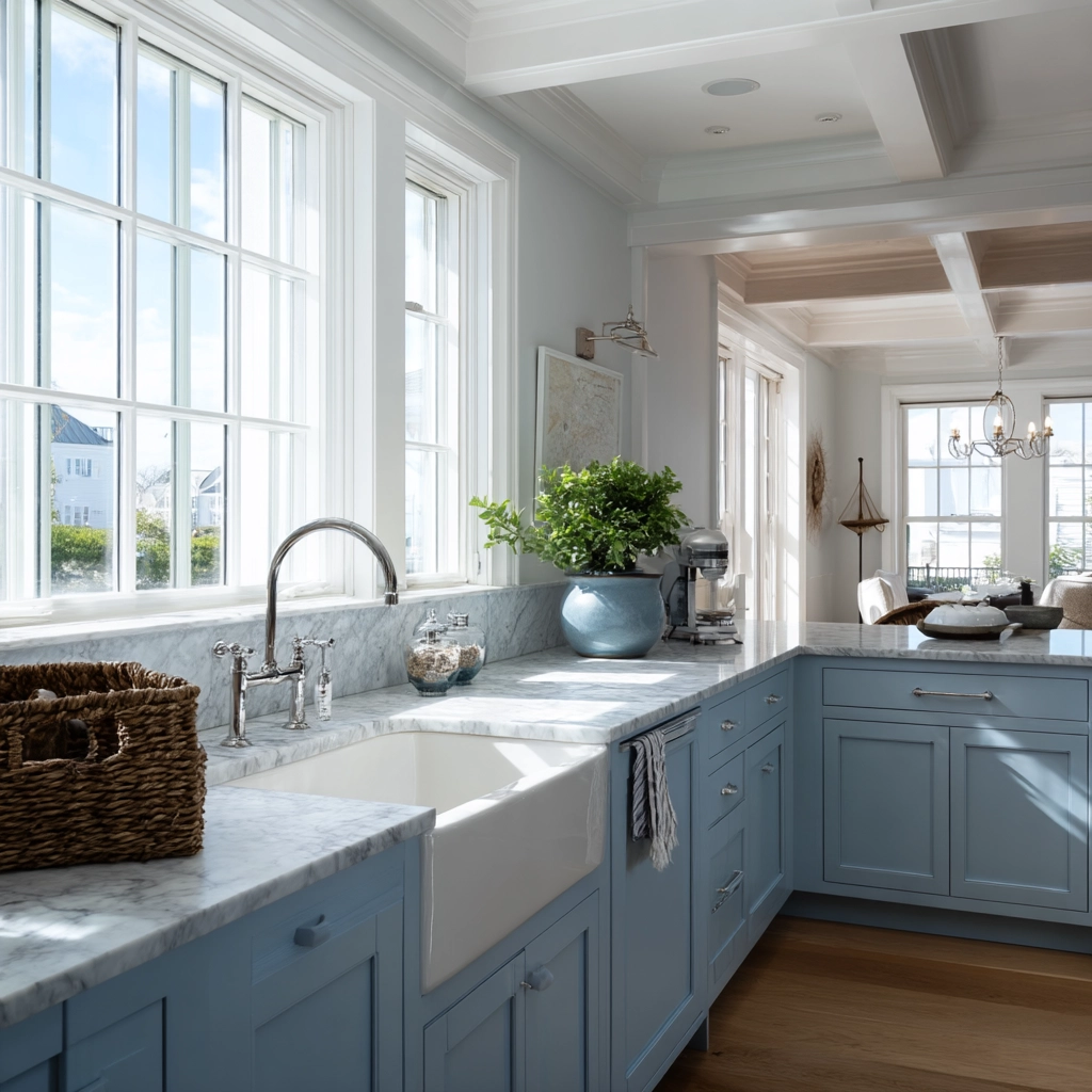 blue kitchen cabinets 24