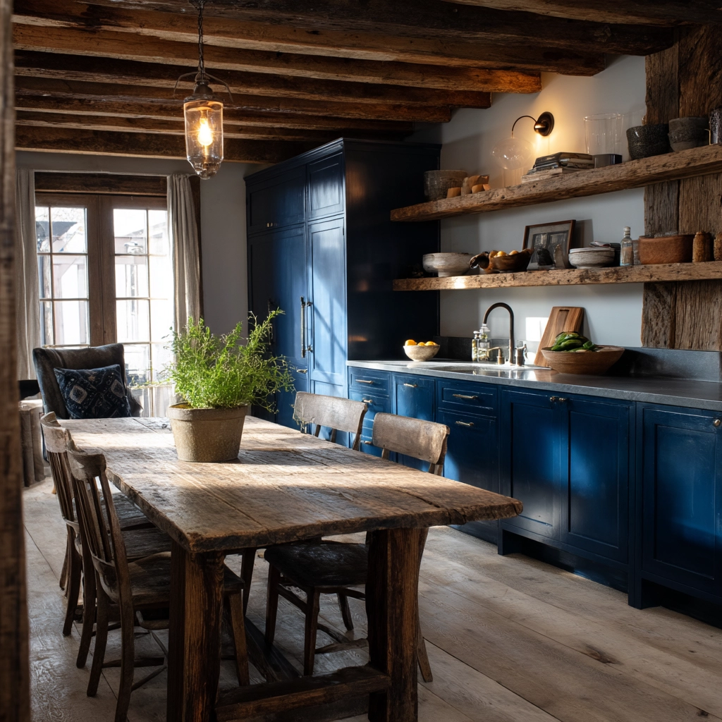 blue kitchen cabinets 26