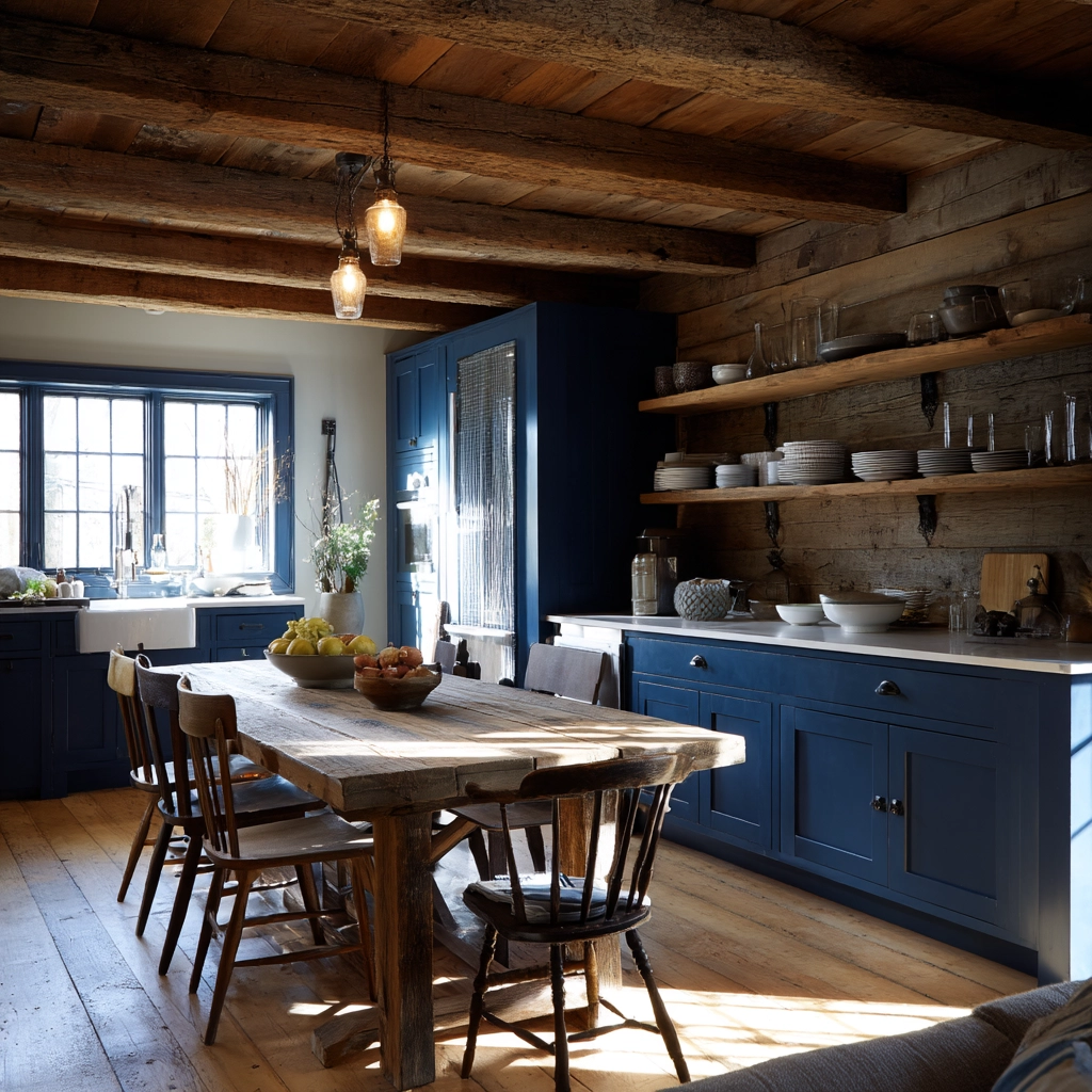 blue kitchen cabinets 27