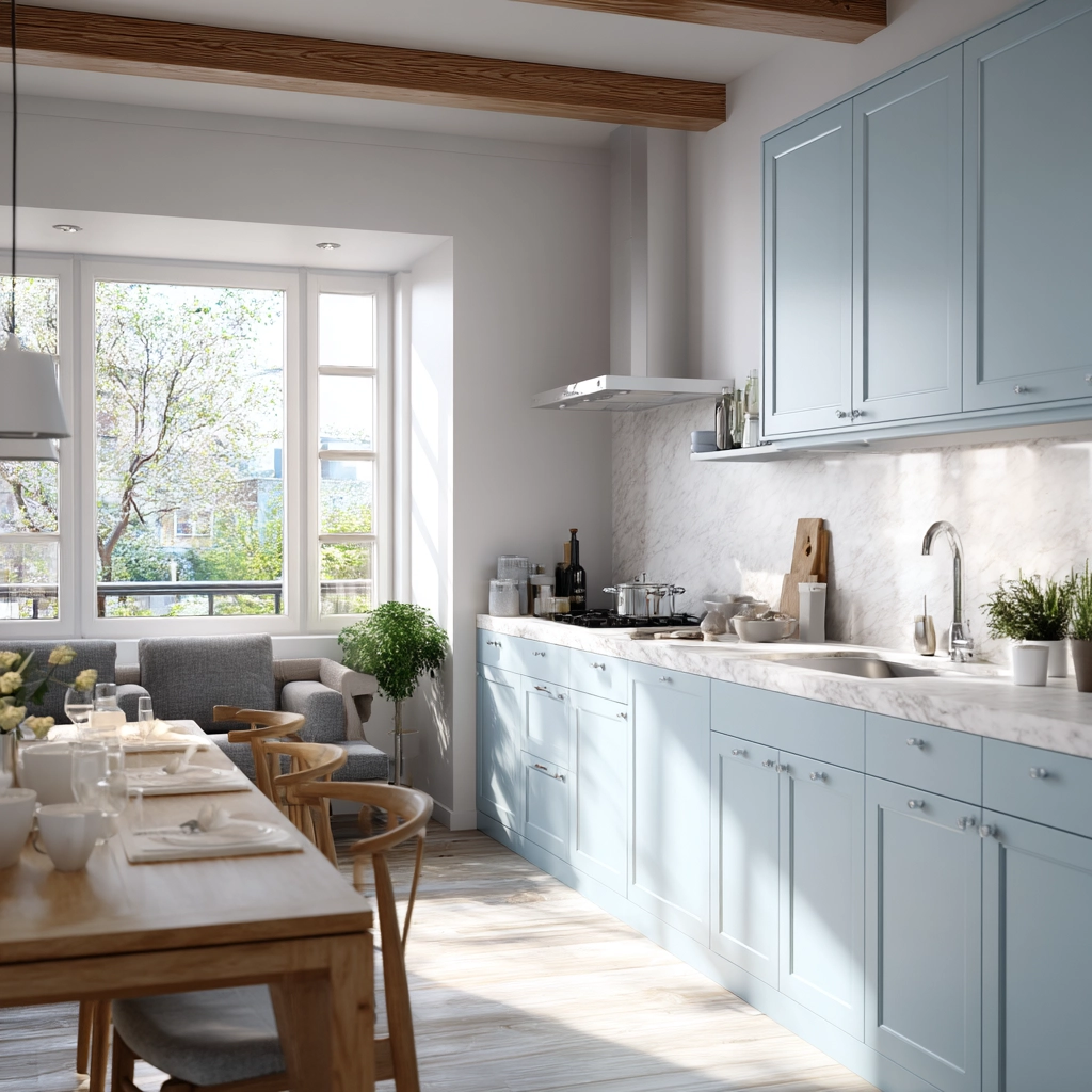 blue kitchen cabinets 33