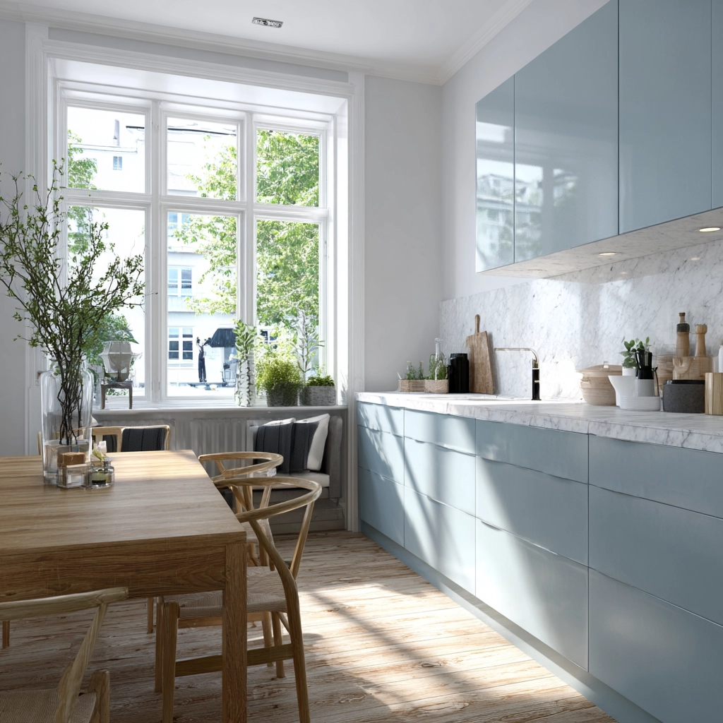 blue kitchen cabinets 34