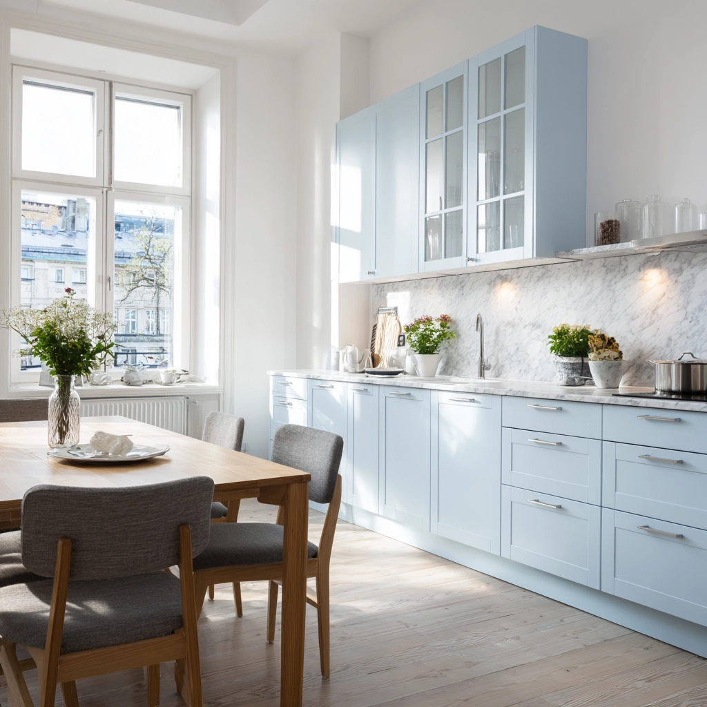 blue kitchen cabinets 35