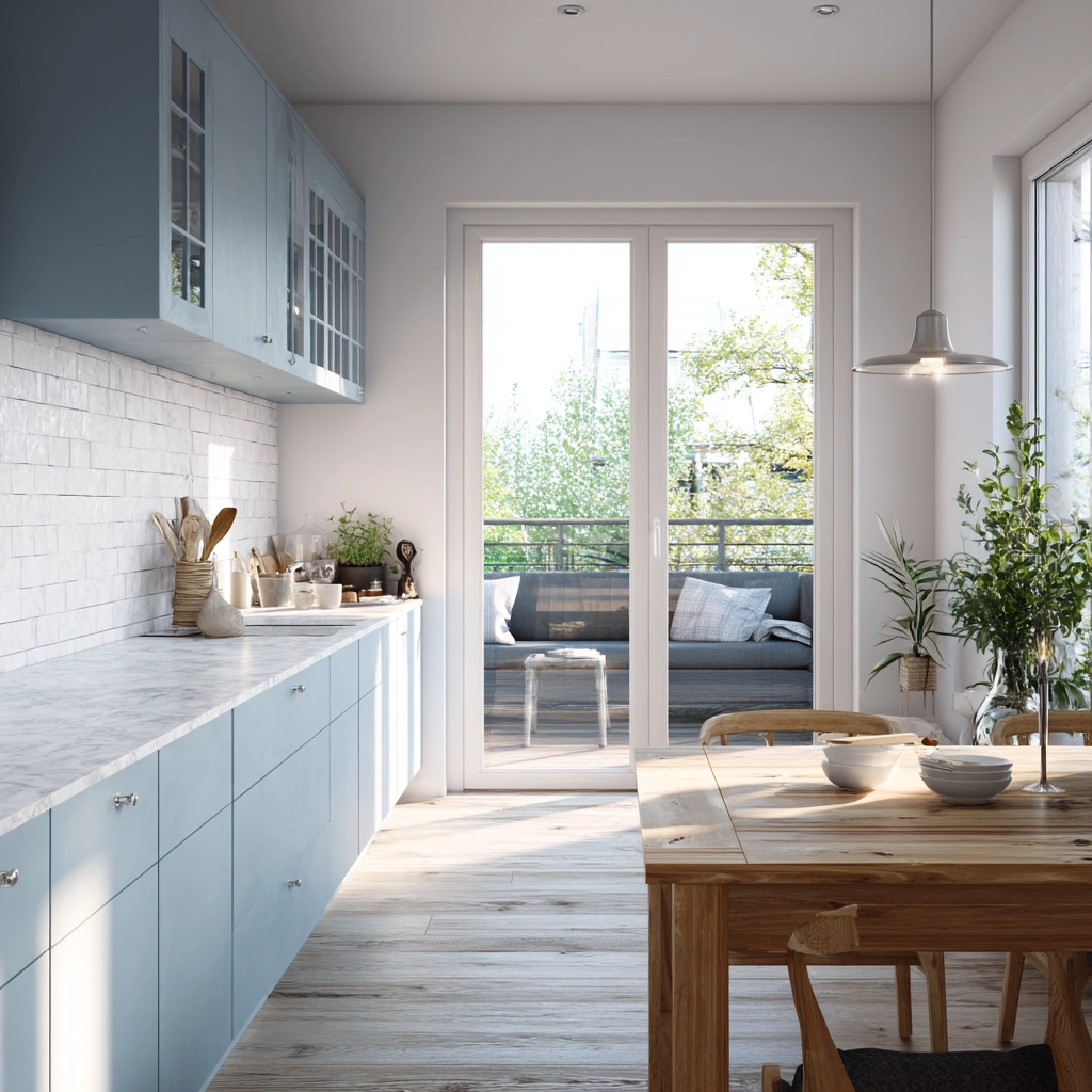 blue kitchen cabinets 36