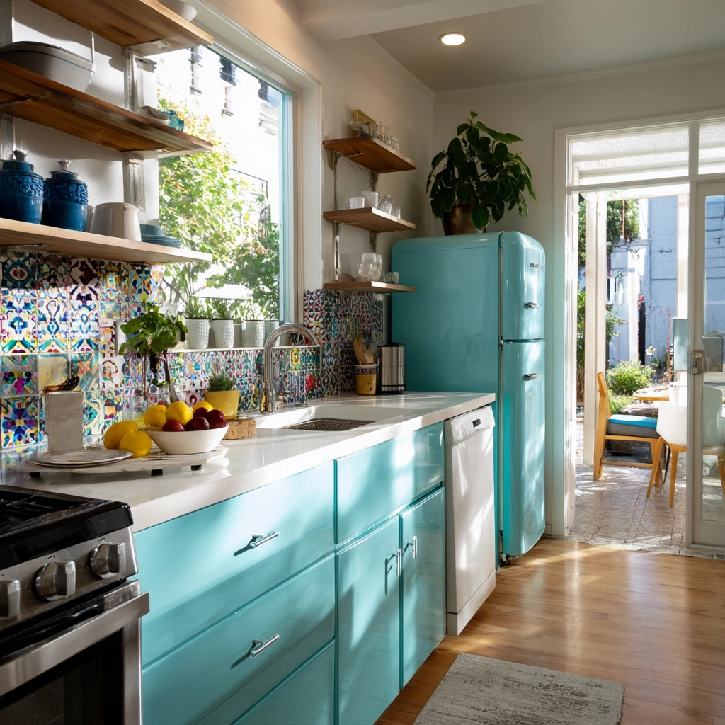 blue kitchen cabinets 37