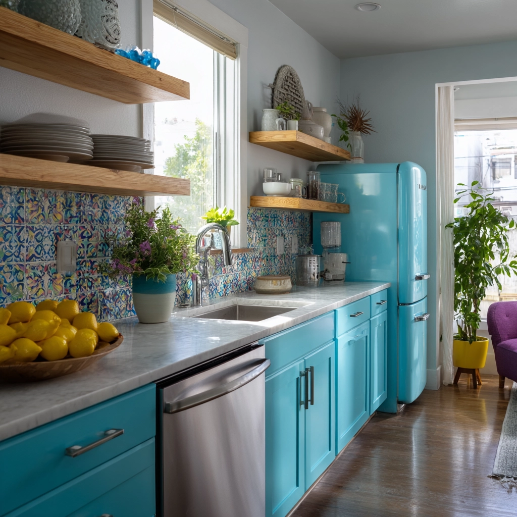 blue kitchen cabinets 38