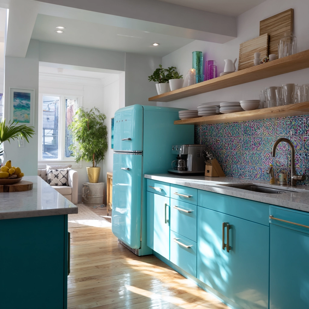 blue kitchen cabinets 40