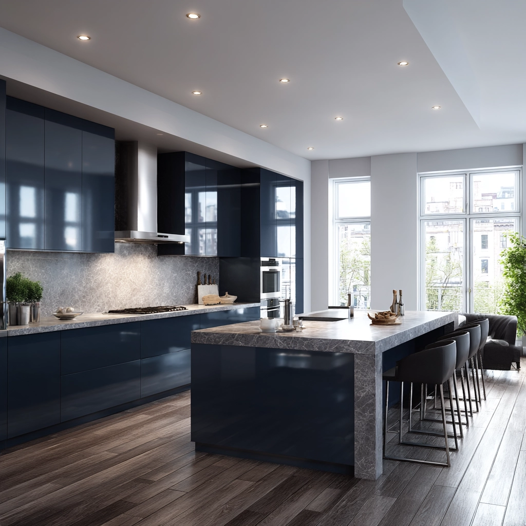 blue kitchen cabinets 41
