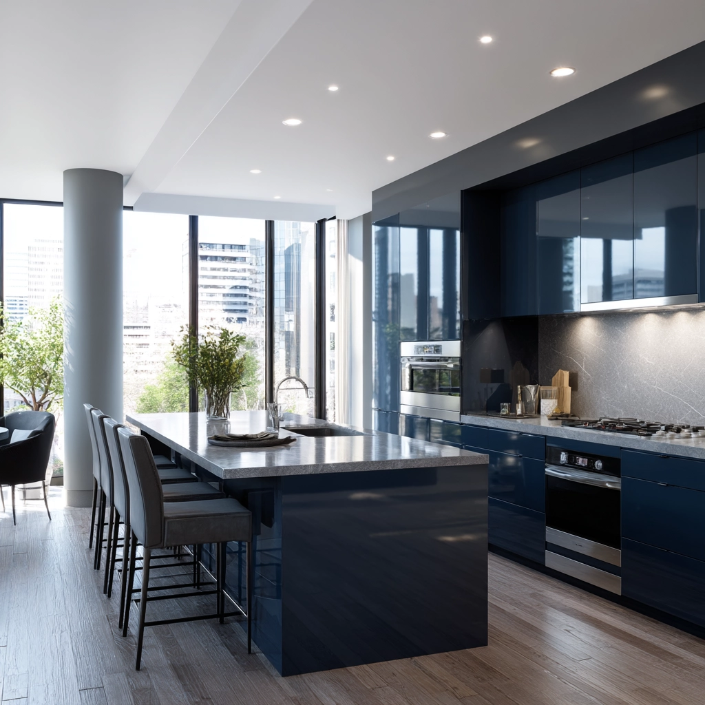 blue kitchen cabinets 42