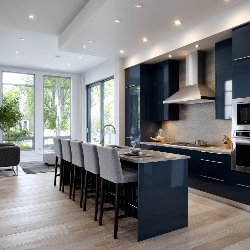 blue kitchen cabinets 43