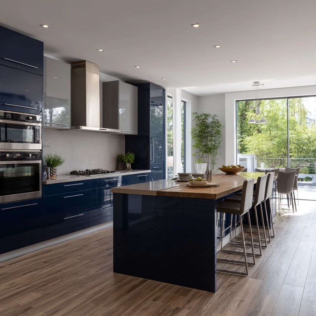 blue kitchen cabinets 44