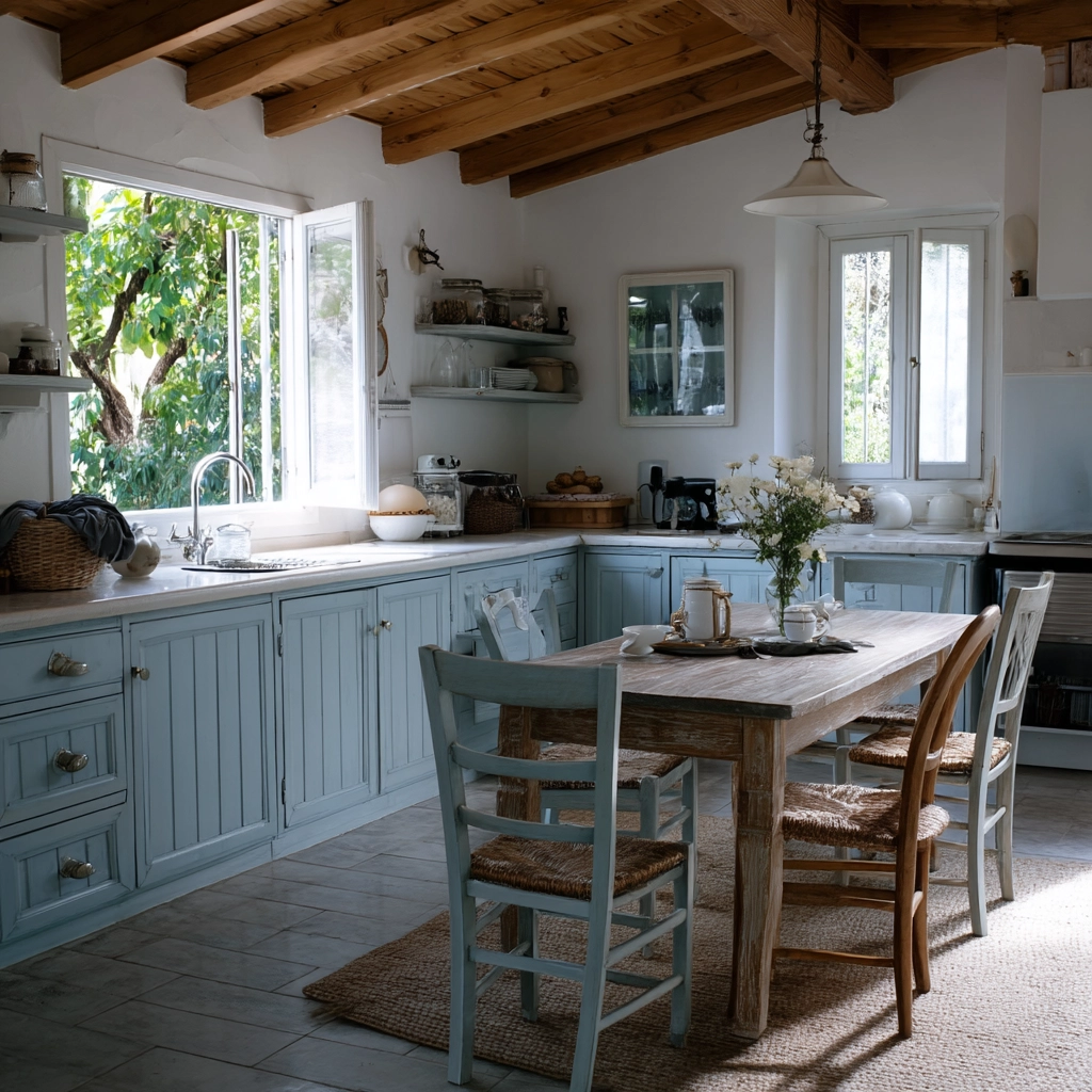 blue kitchen cabinets 45
