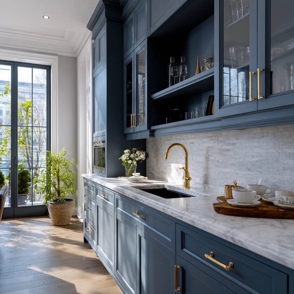 blue kitchen cabinets 52
