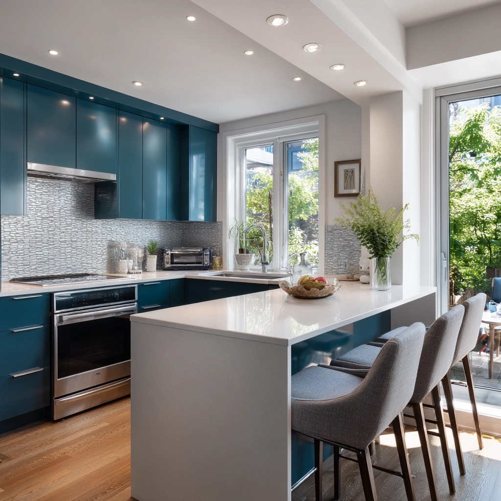 blue kitchen cabinets 58