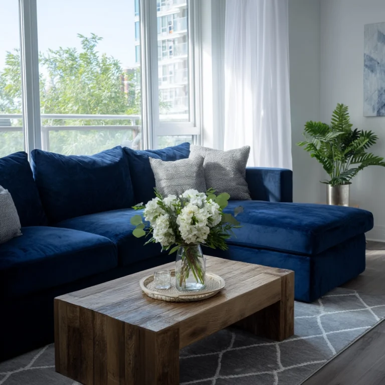 blue living room decor 1