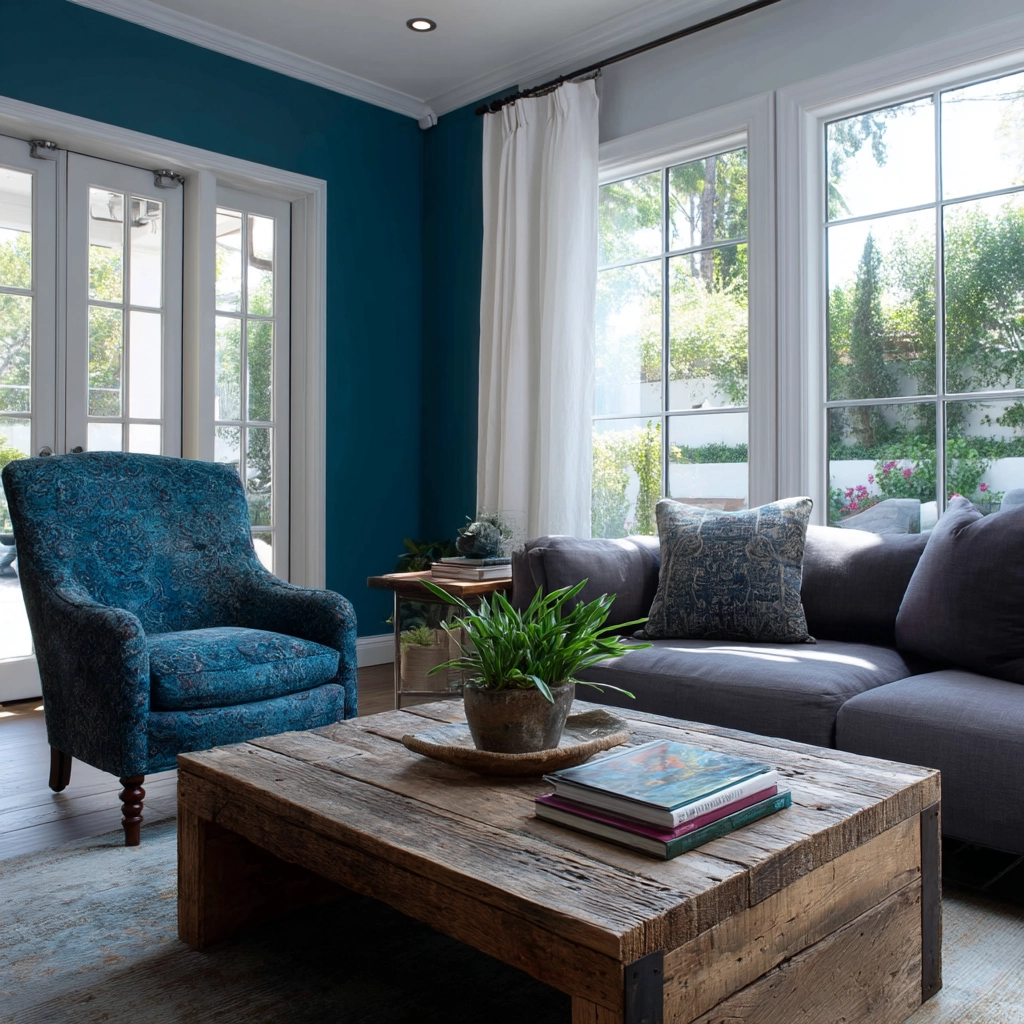 blue living room decor 11