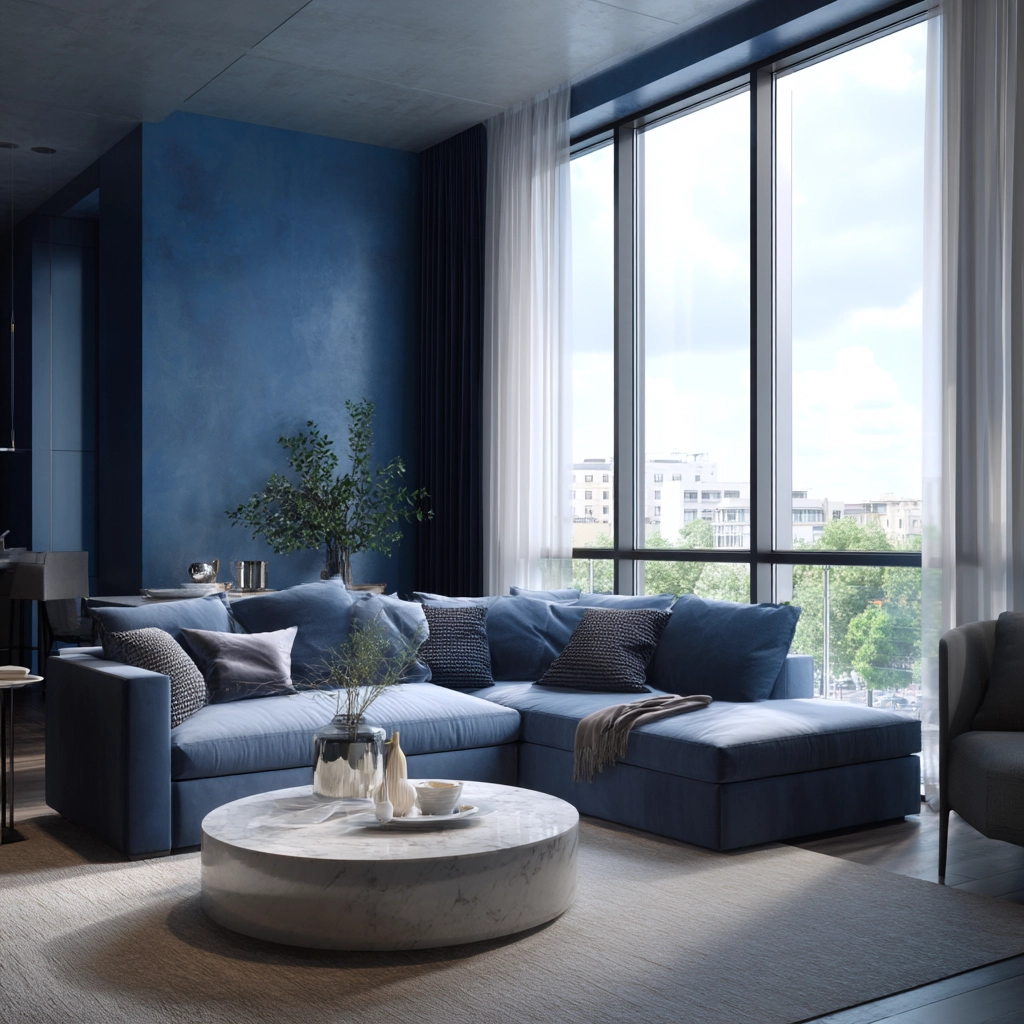 blue living room decor 13
