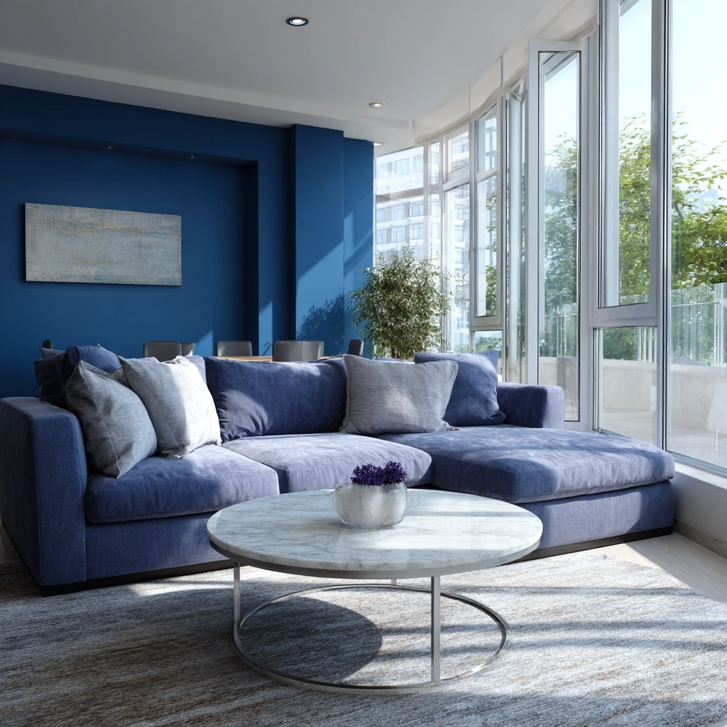 blue living room decor 14