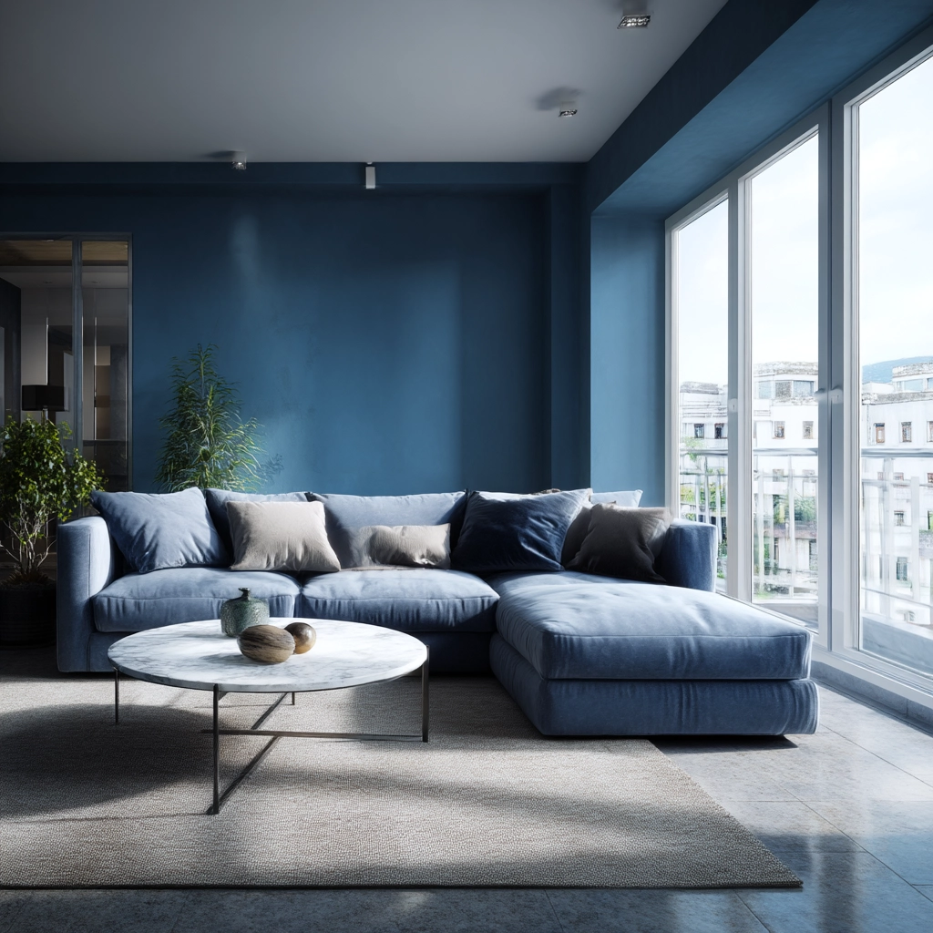 blue living room decor 16
