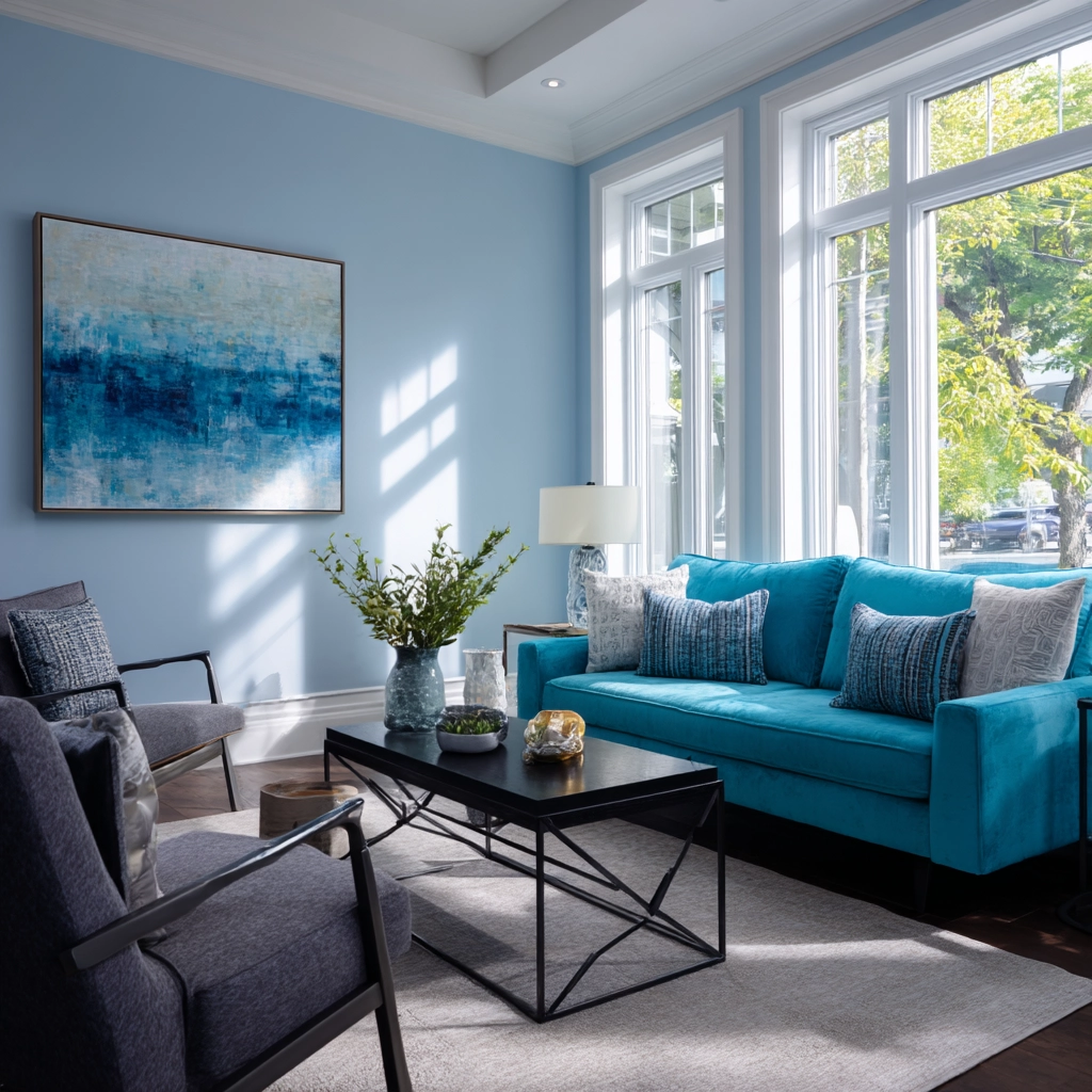 blue living room decor 26