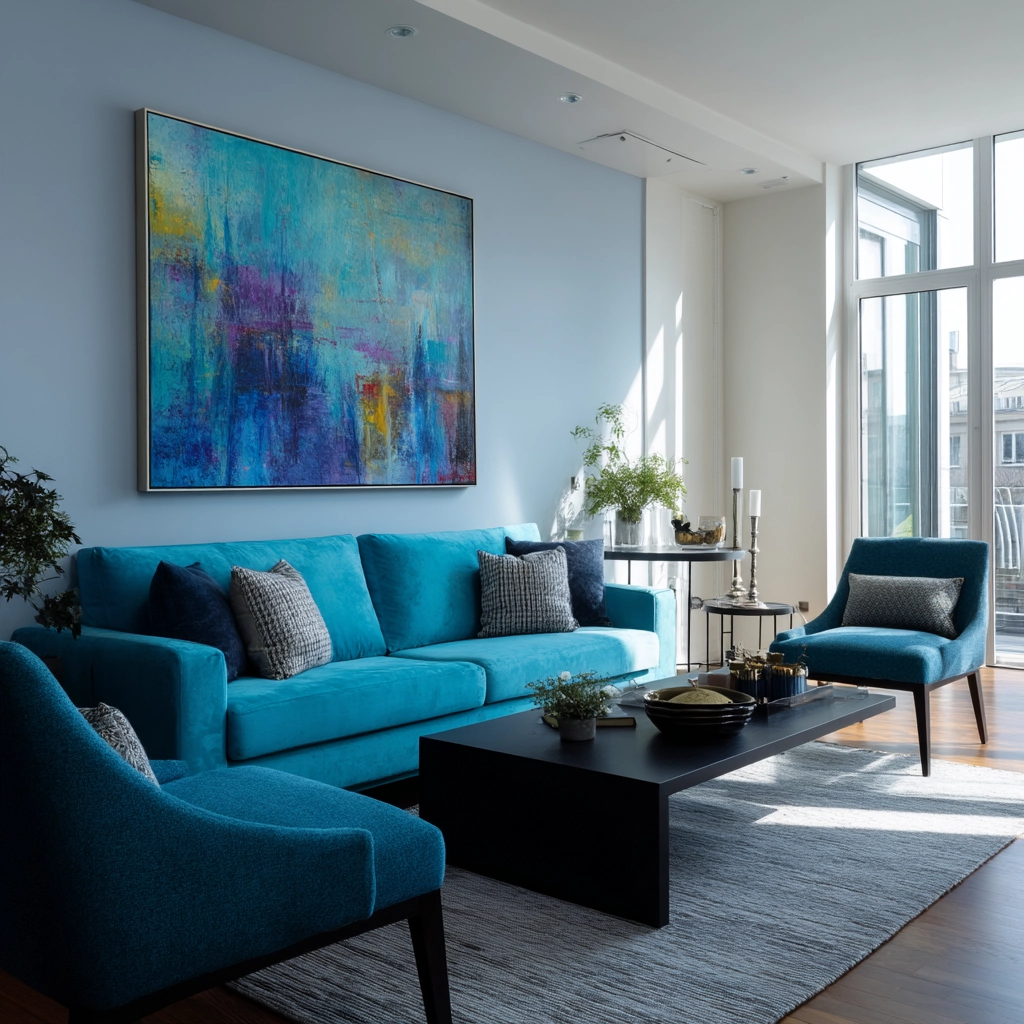 blue living room decor 27