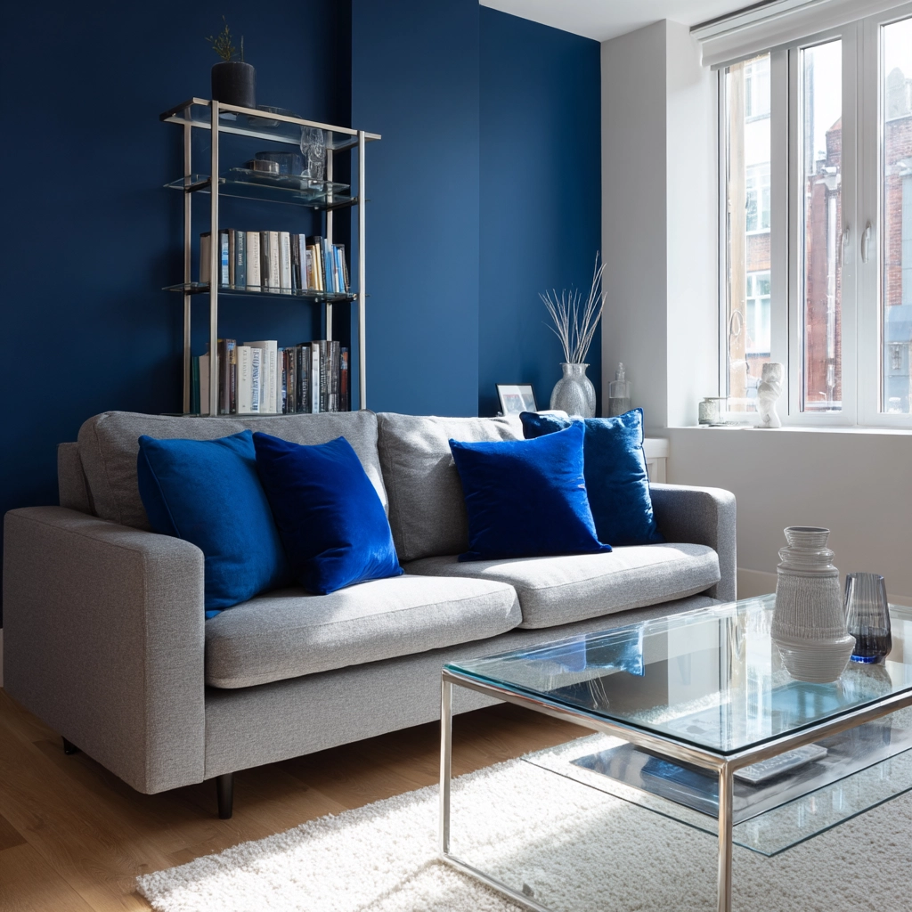blue living room decor 30