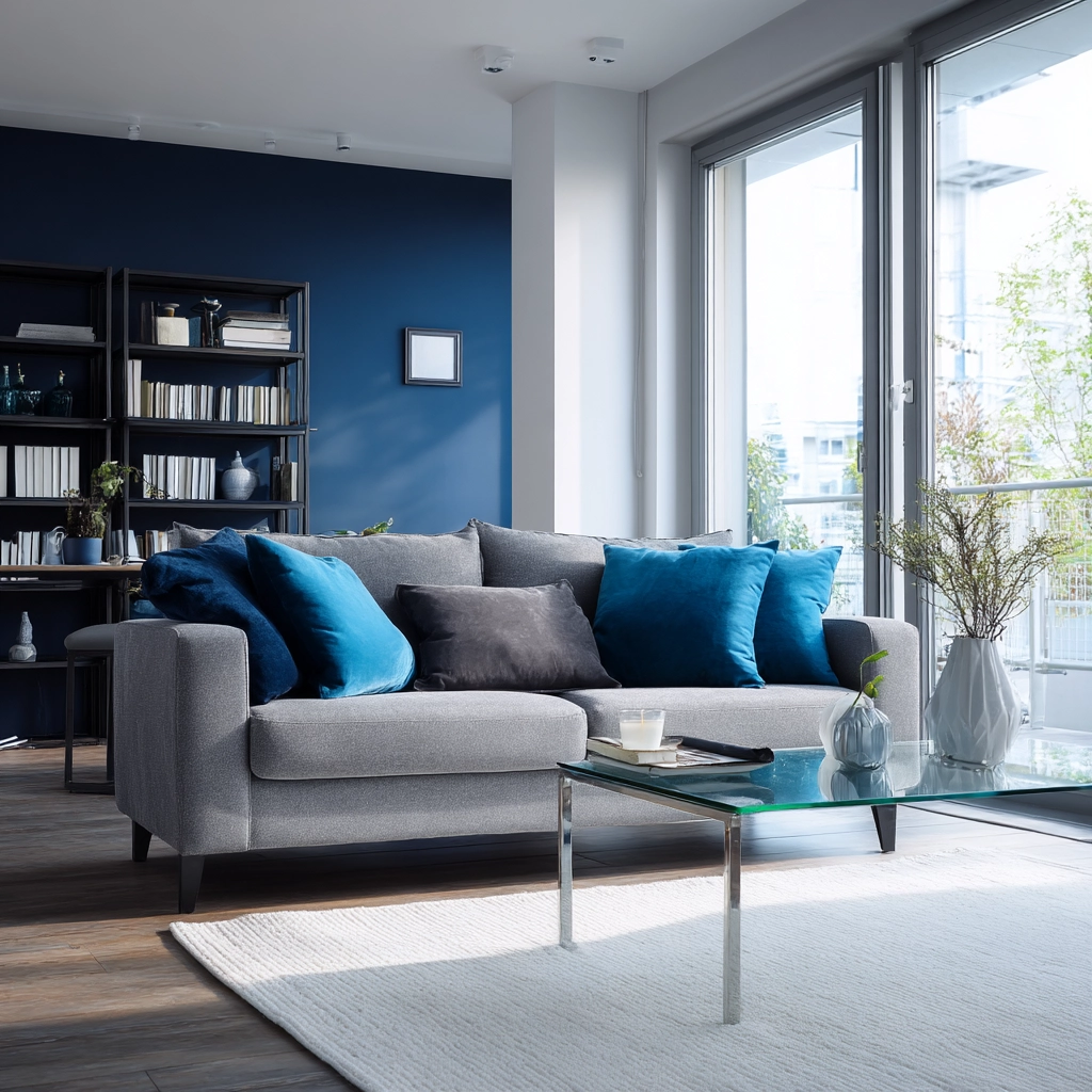 blue living room decor 31