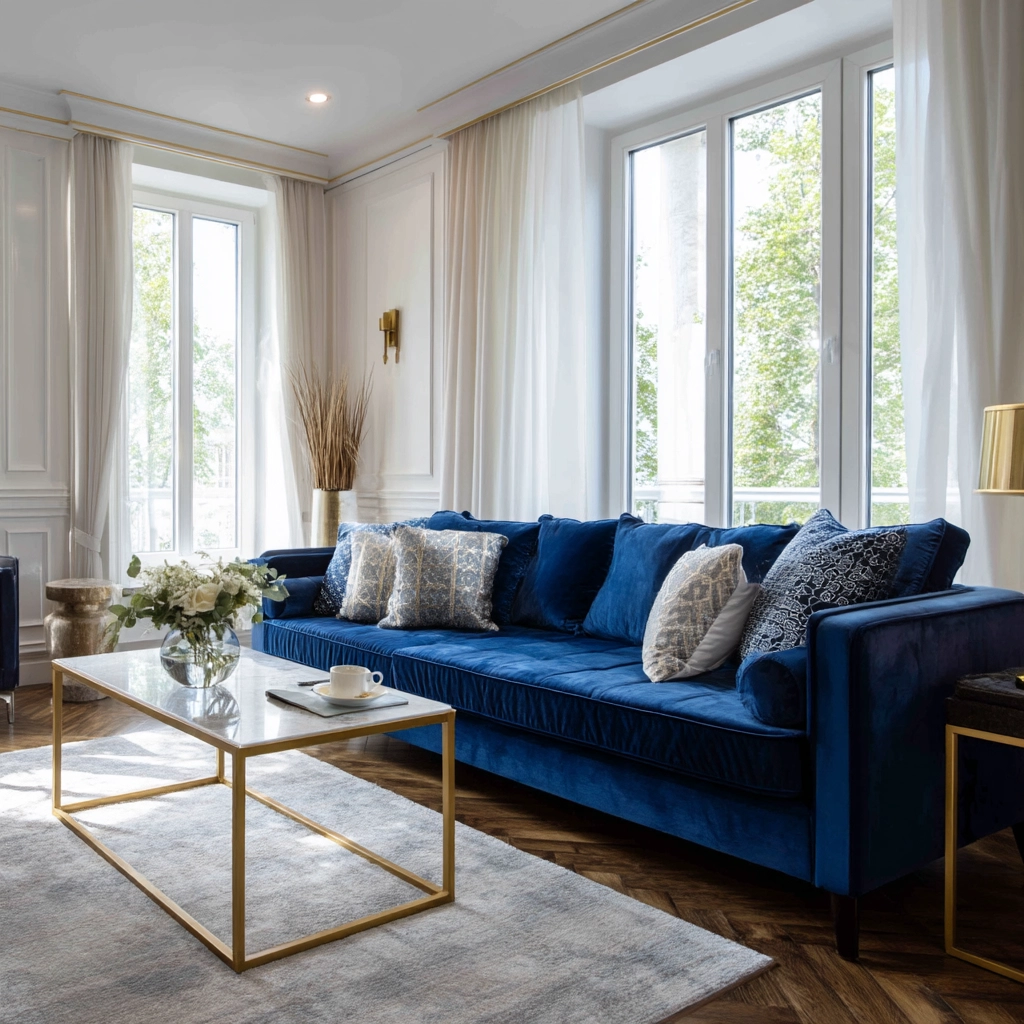 blue living room decor 35